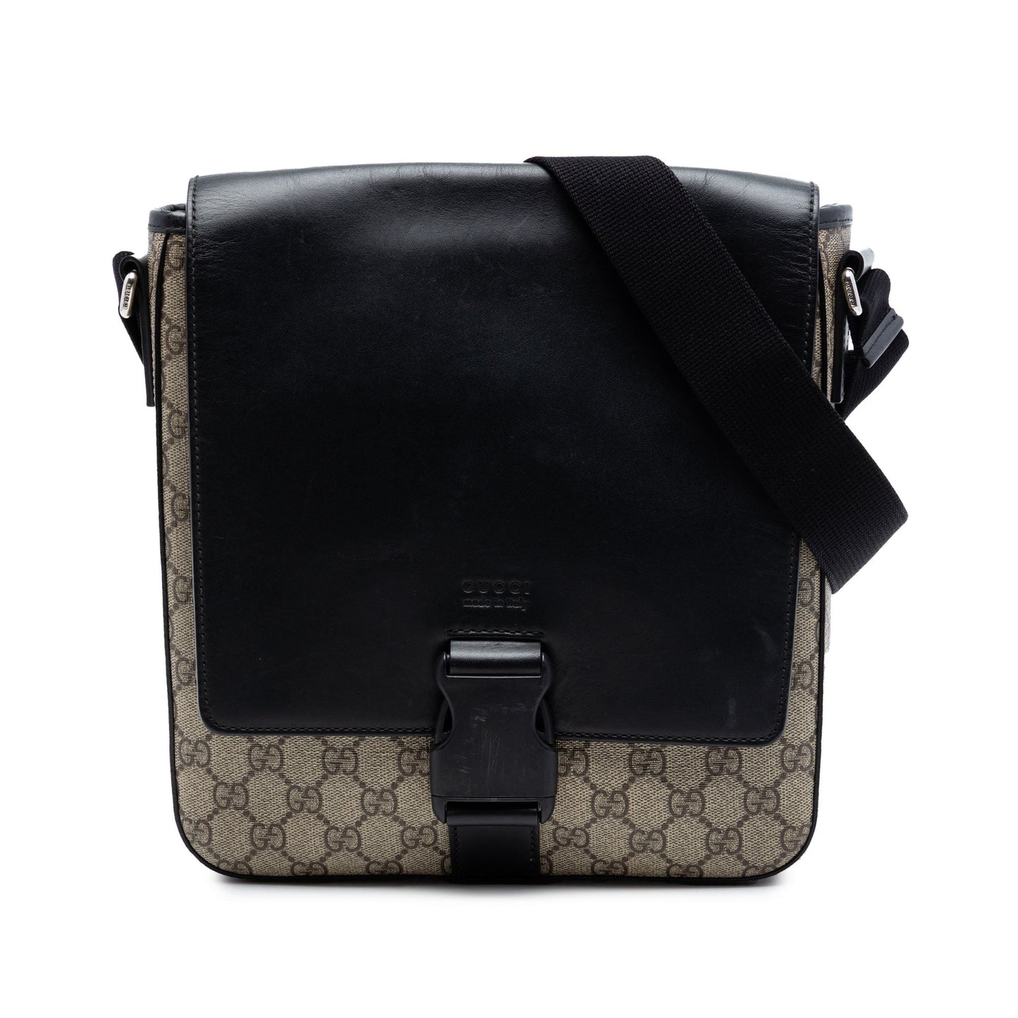 Gucci GG Supreme Flap Messenger Bag