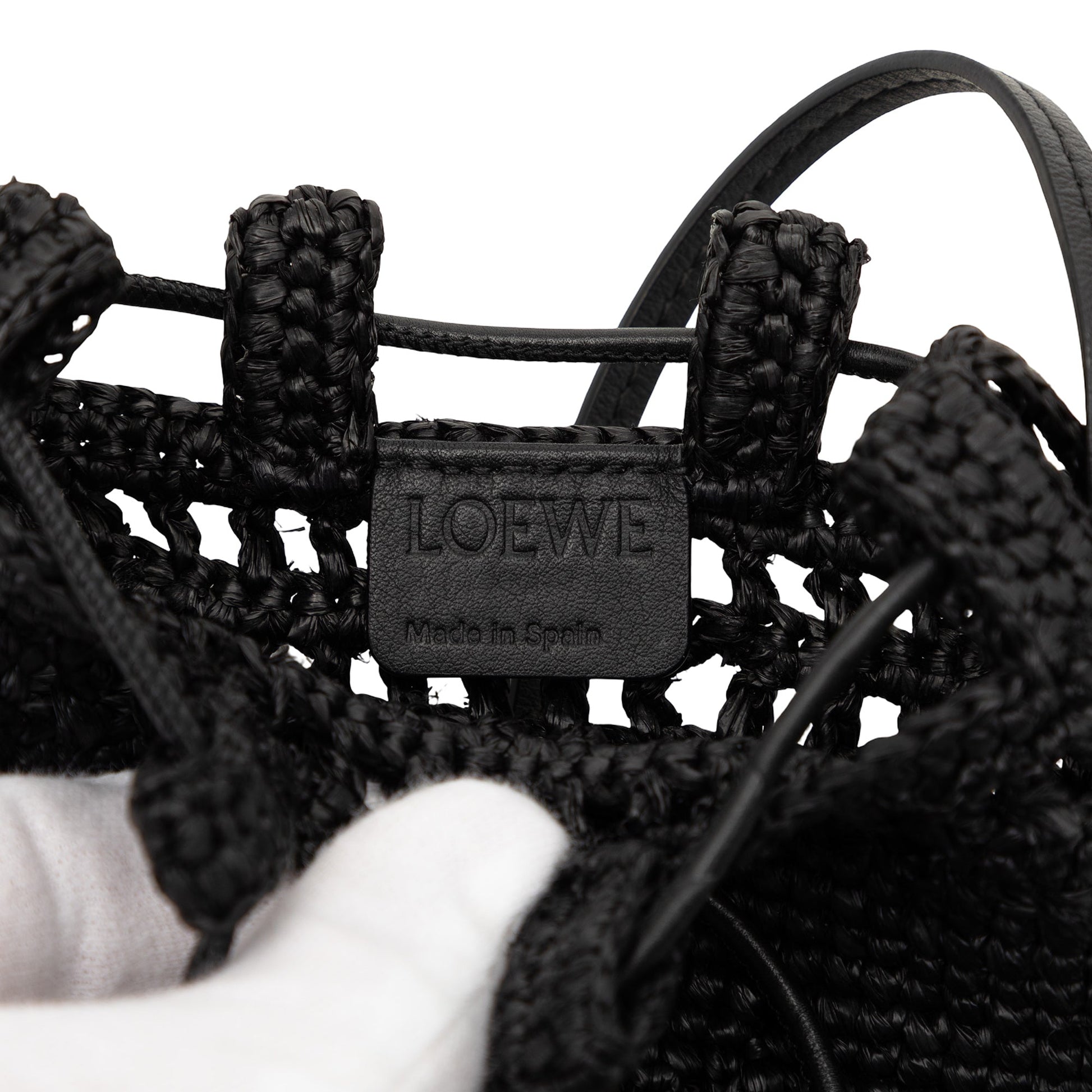 LOEWE Paula Ibiza Raffia Drawstring Pocket Crossbody