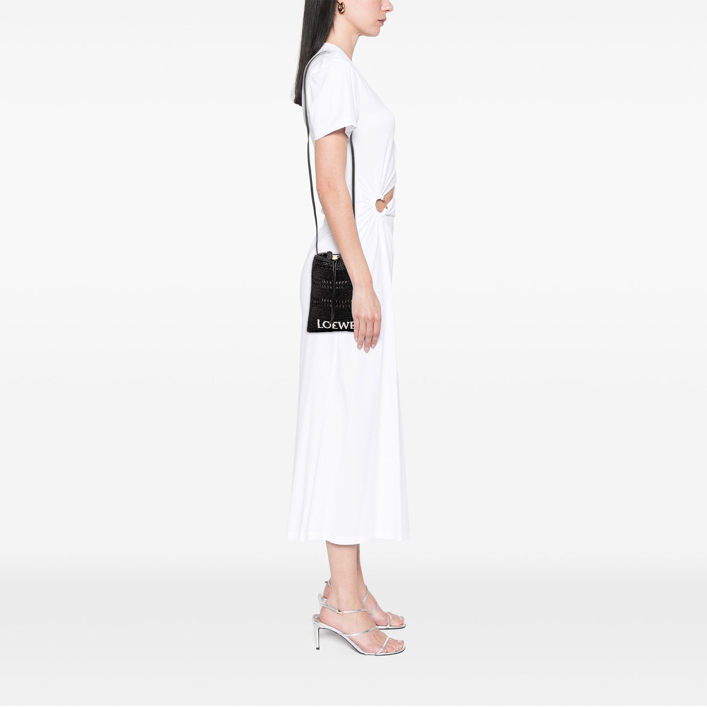 LOEWE Paula Ibiza Raffia Drawstring Pocket Crossbody