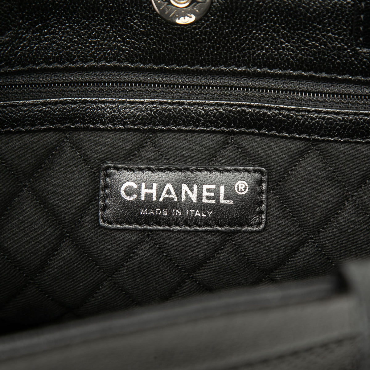 Chanel CC Perforated Lambskin Tote — Black