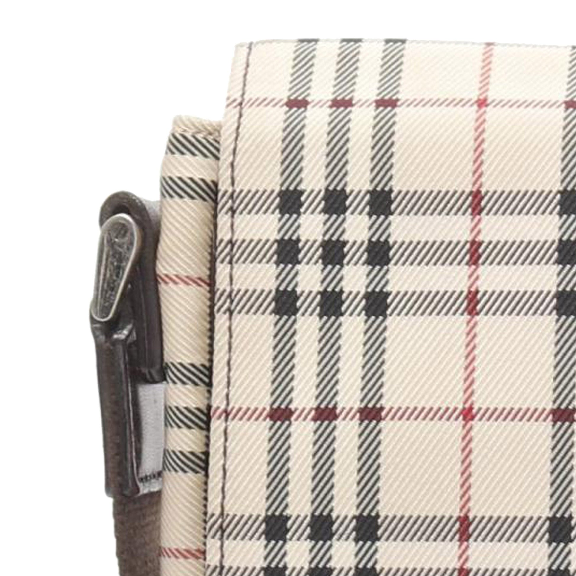 Burberry House Check Canvas Flap Crossbody