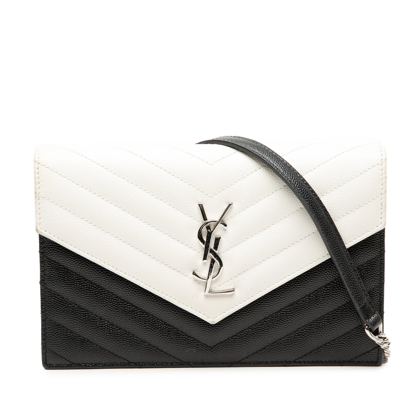 Bicolor Grain De Poudre Cassandre Envelope Chain Wallet