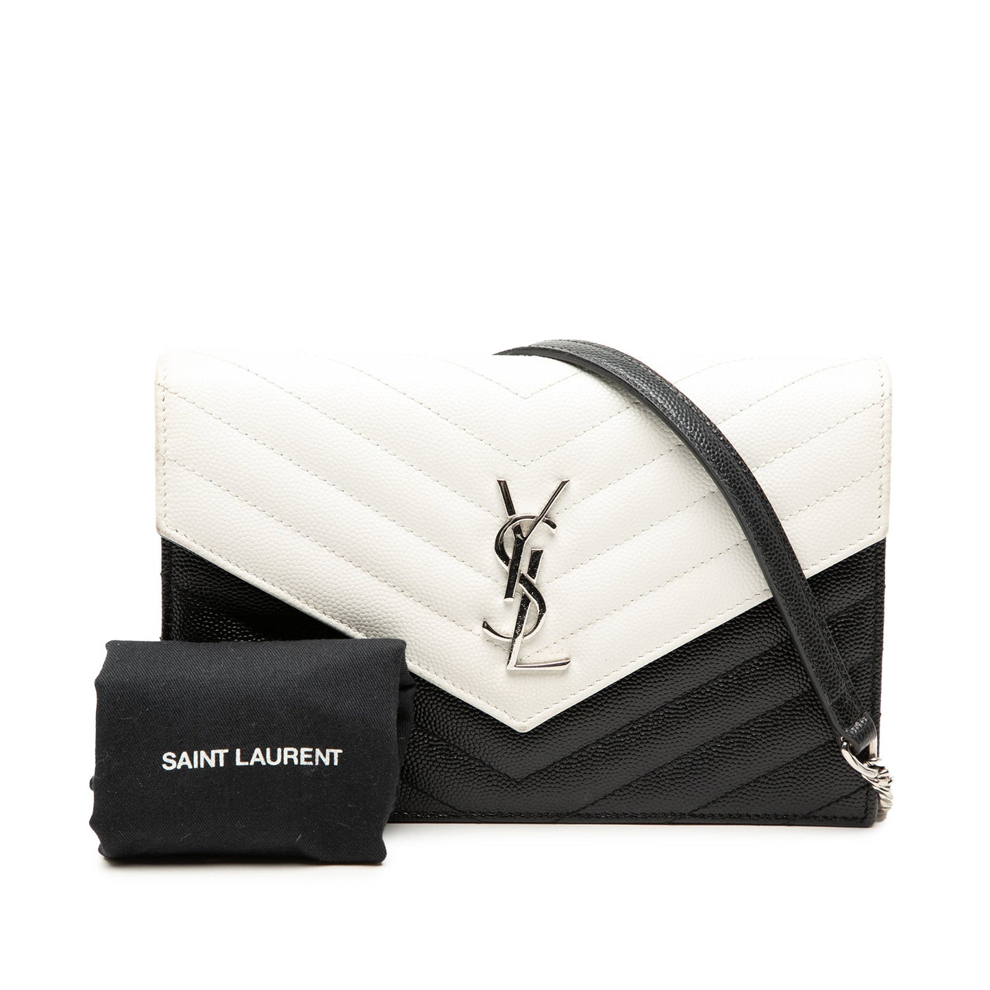 Bicolor Grain De Poudre Cassandre Envelope Chain Wallet