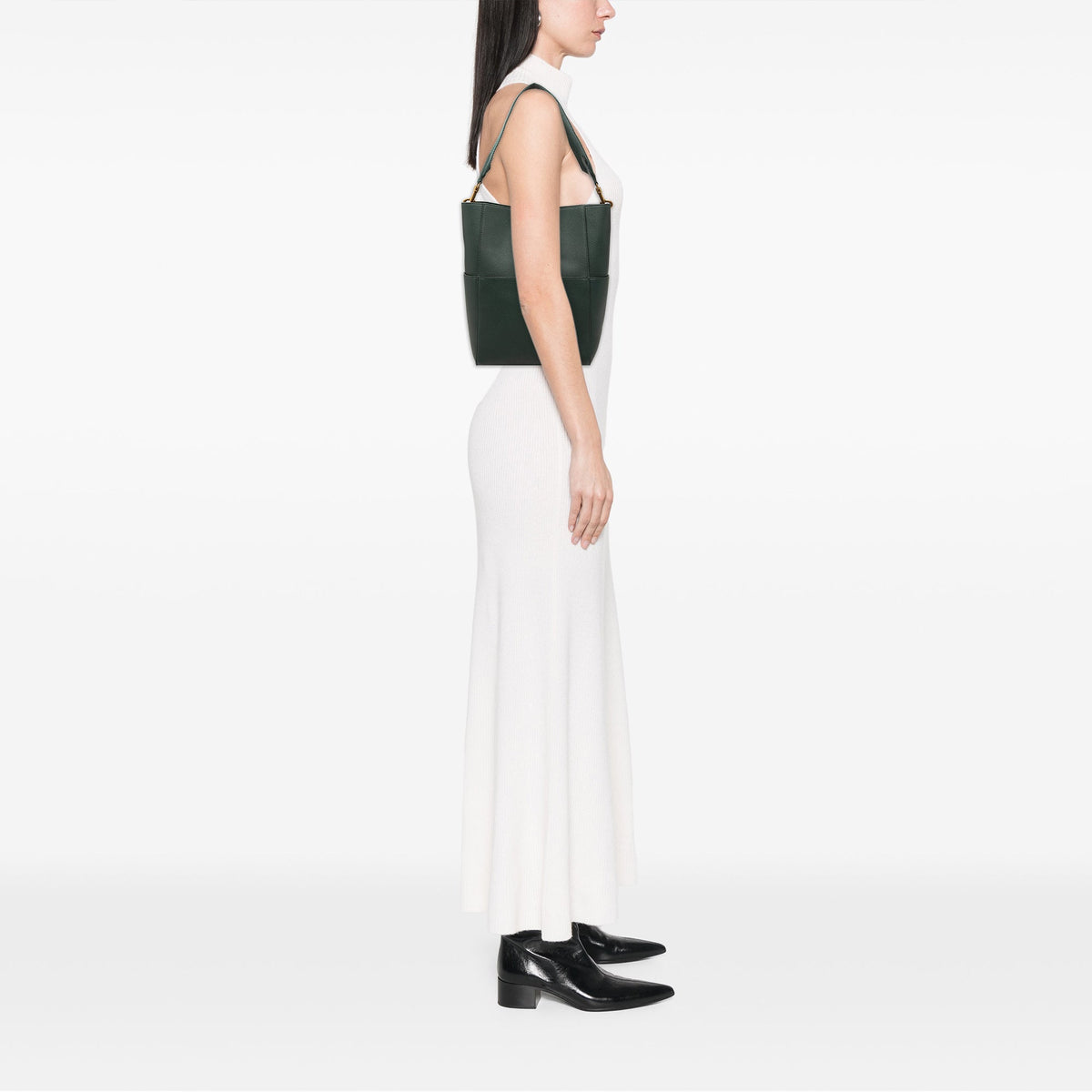 Celine Medium Soft Grained Calfskin Seau Sangle Bucket Bag
