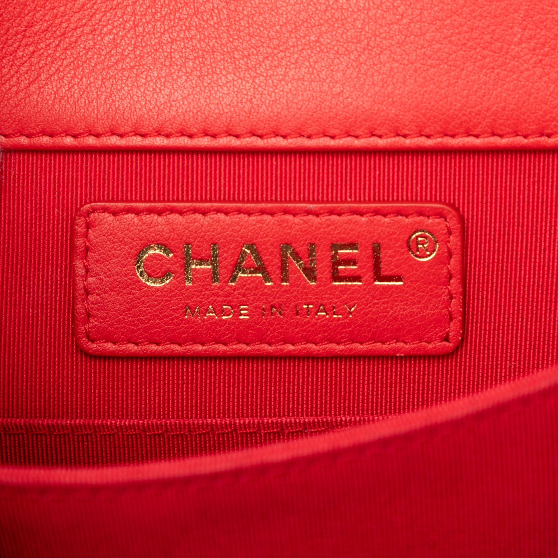 Chanel Quilted Lambskin North South Boy Flap