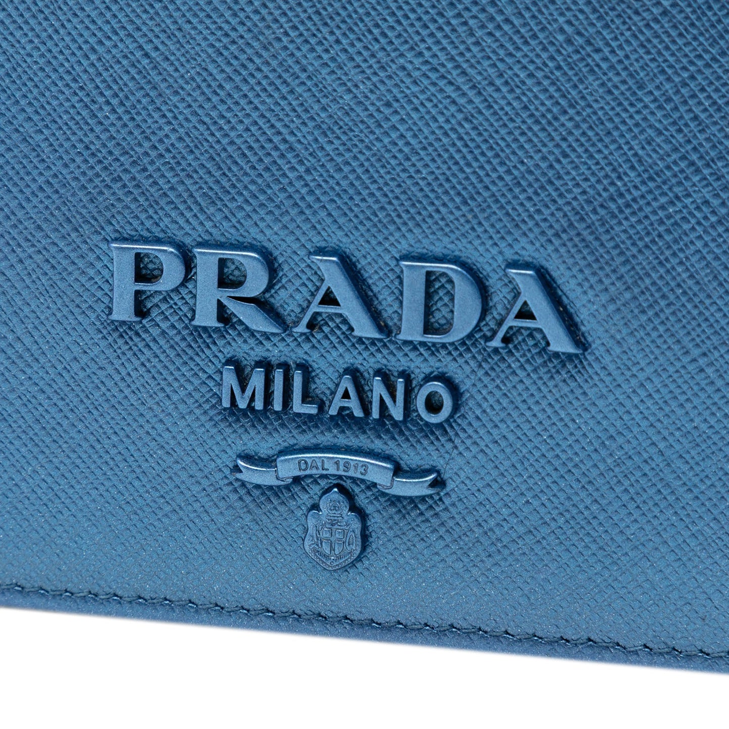 Metallic Saffiano Lux Monochrome Wallet on Chain
