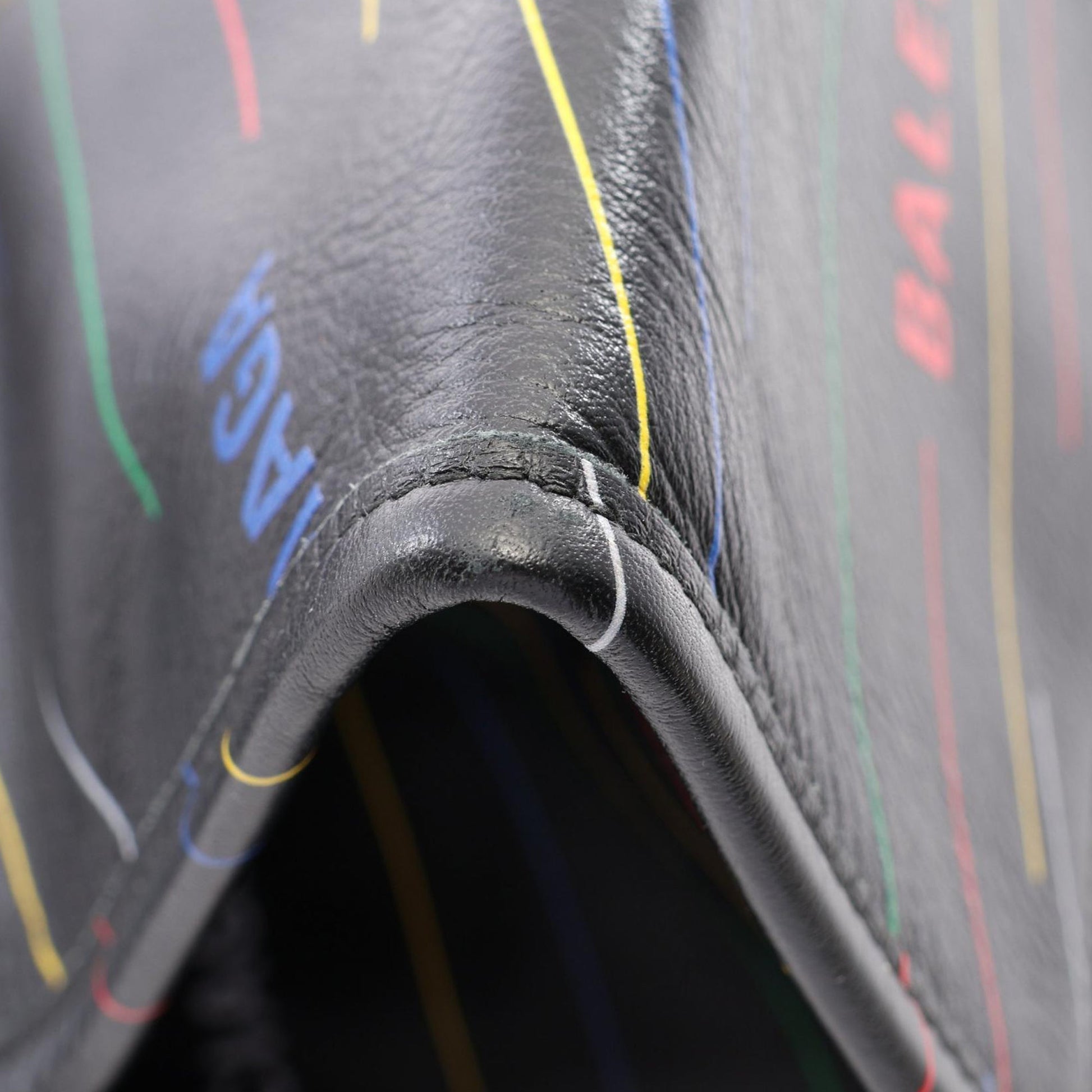 Balenciaga Small Leather Logo Market Tote