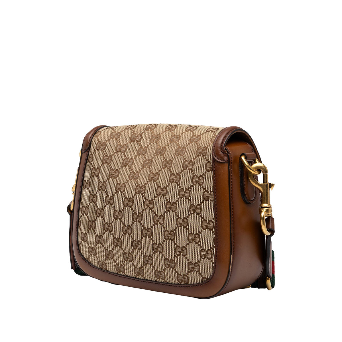 Gucci Medium GG Canvas Lady Web Crossbody — Beige