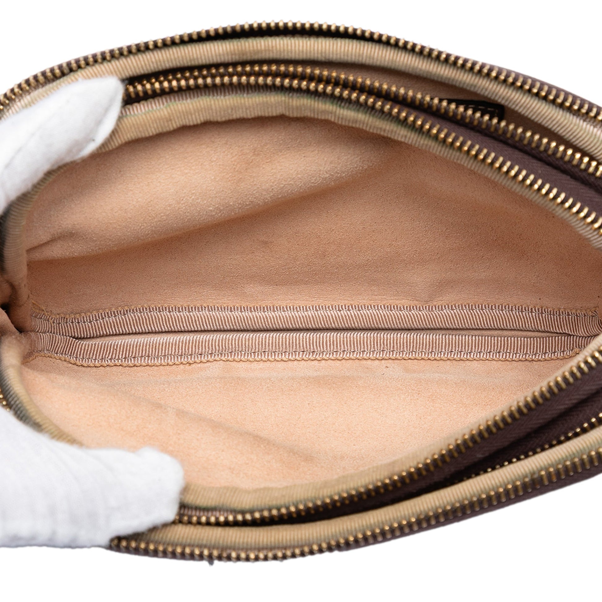 Gucci Mini GG Supreme Web Ophidia Triple Zip Crossbody