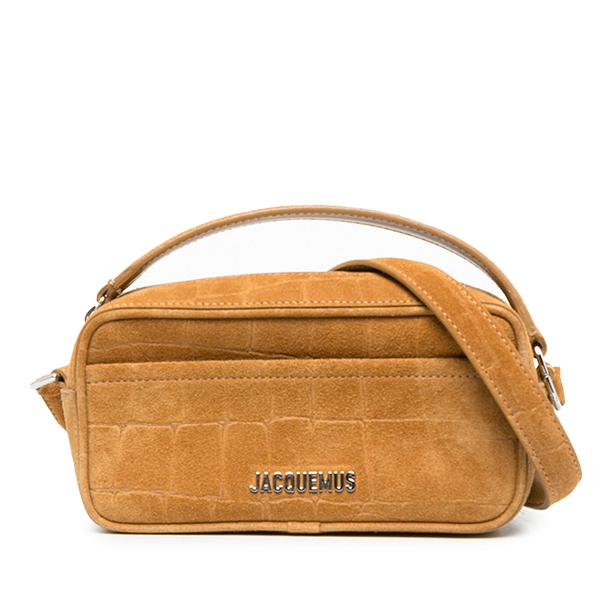 Jacquemus Croc Embossed Suede Le Baneto — Brown