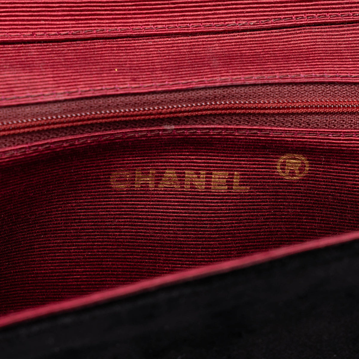 Chanel CC Horizontal Quilted Velvet Crescent Flap — Black