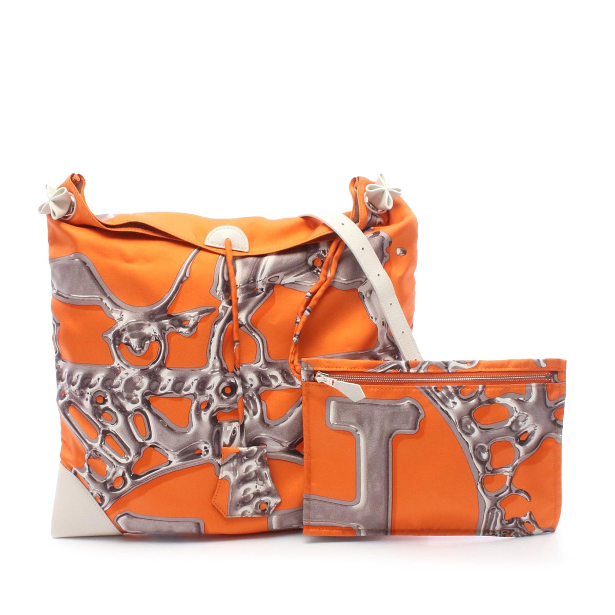 Hermès Silky City Shoulder Bag — Orange