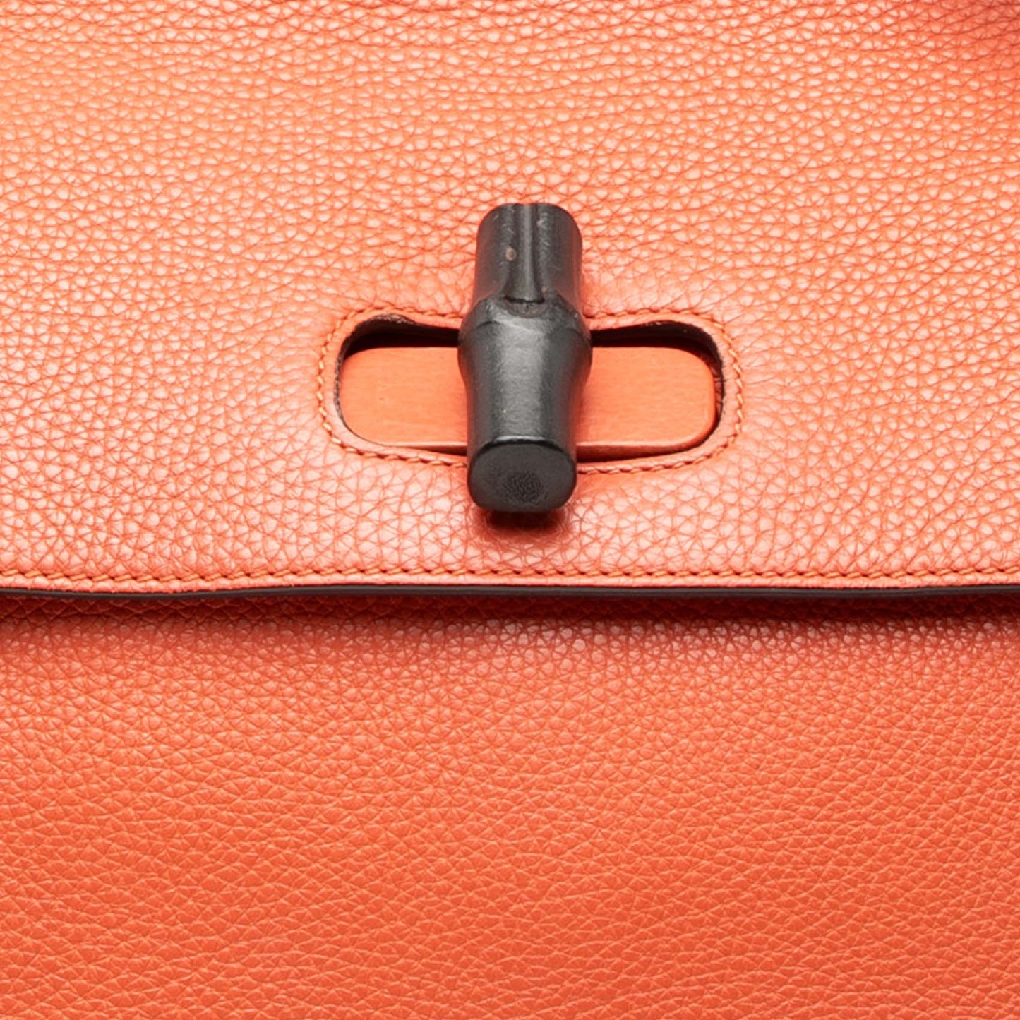 Gucci Large Leather Bamboo Daily Satchel