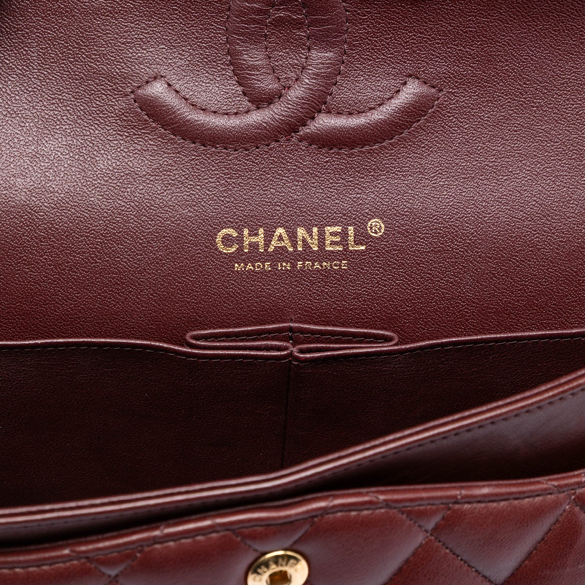 Medium Classic Tricolor Lambskin Double Flap