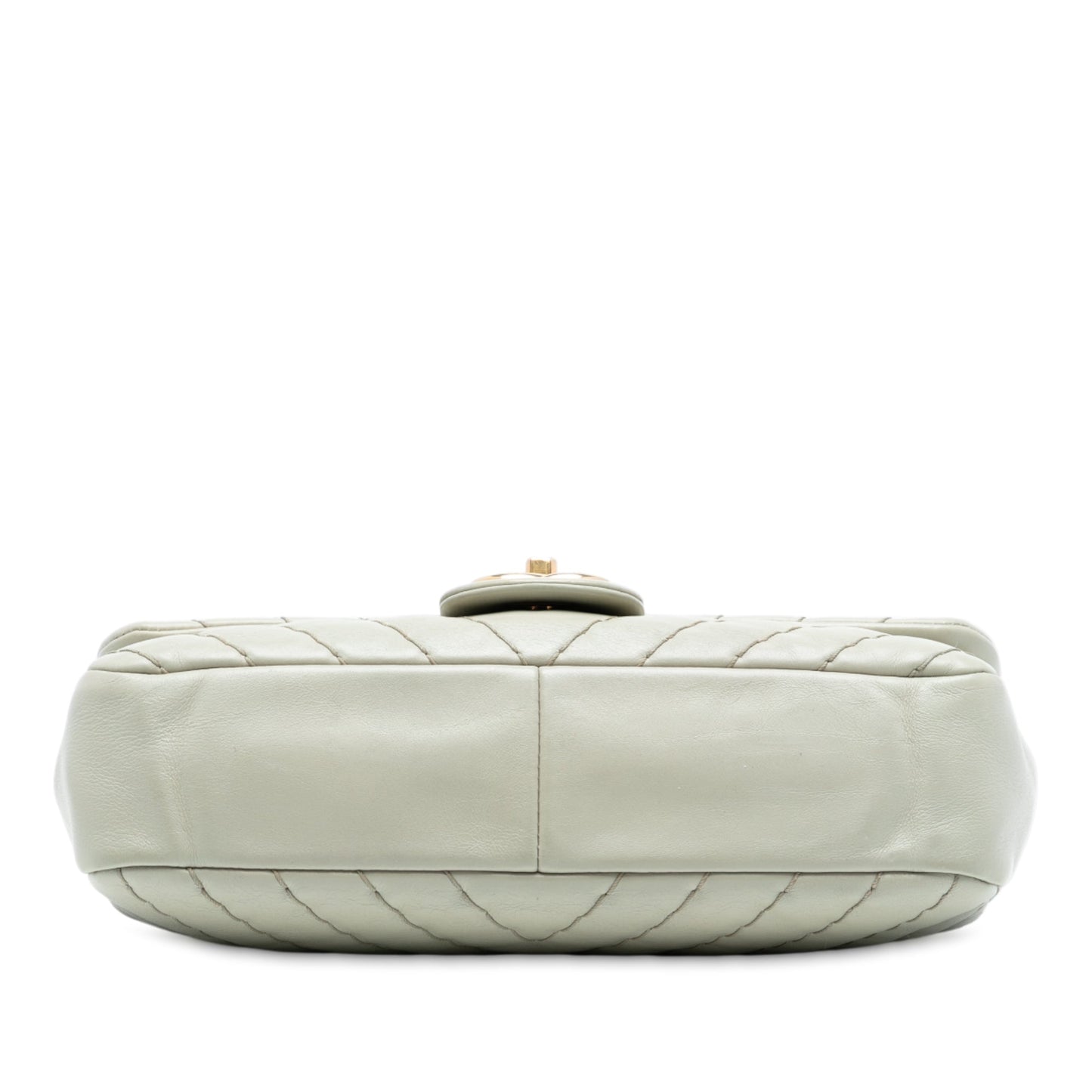 Chanel Medium Double Stitch Chevron Lambskin Single Flap