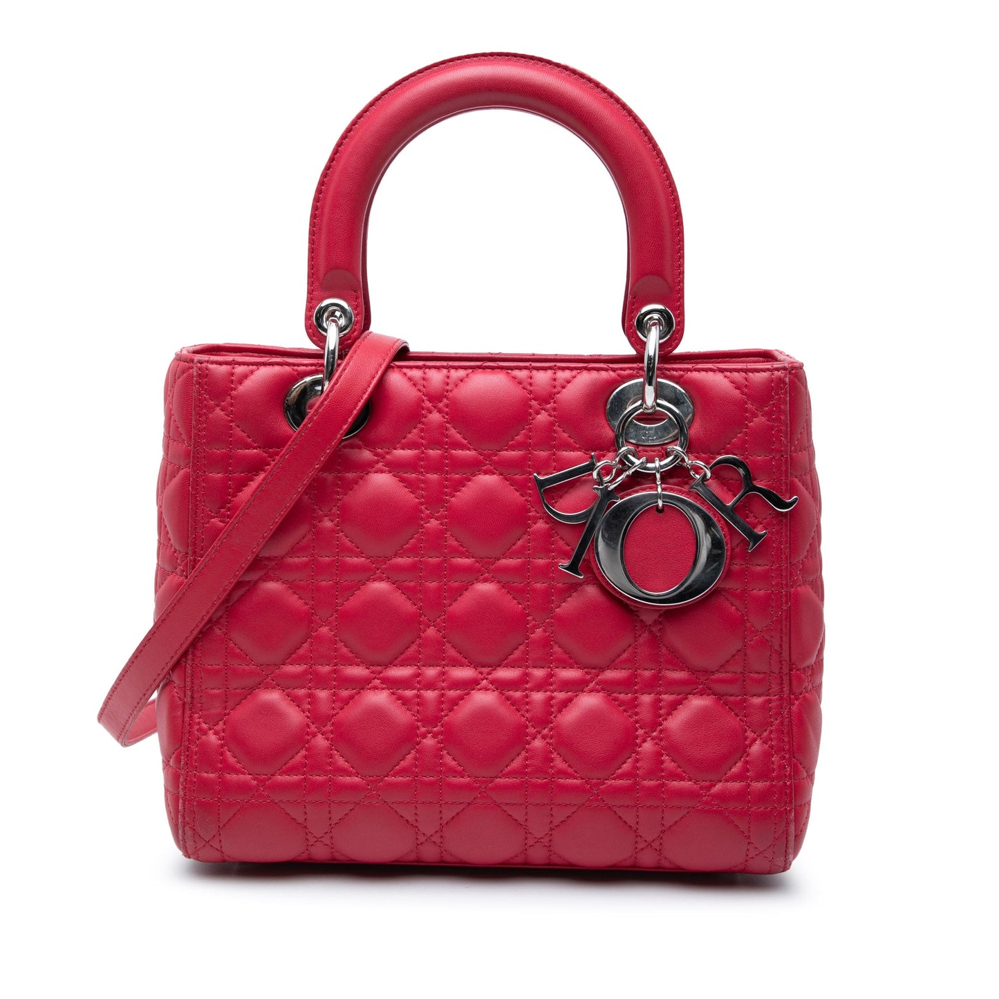 Dior Medium Lambskin Cannage Lady Dior