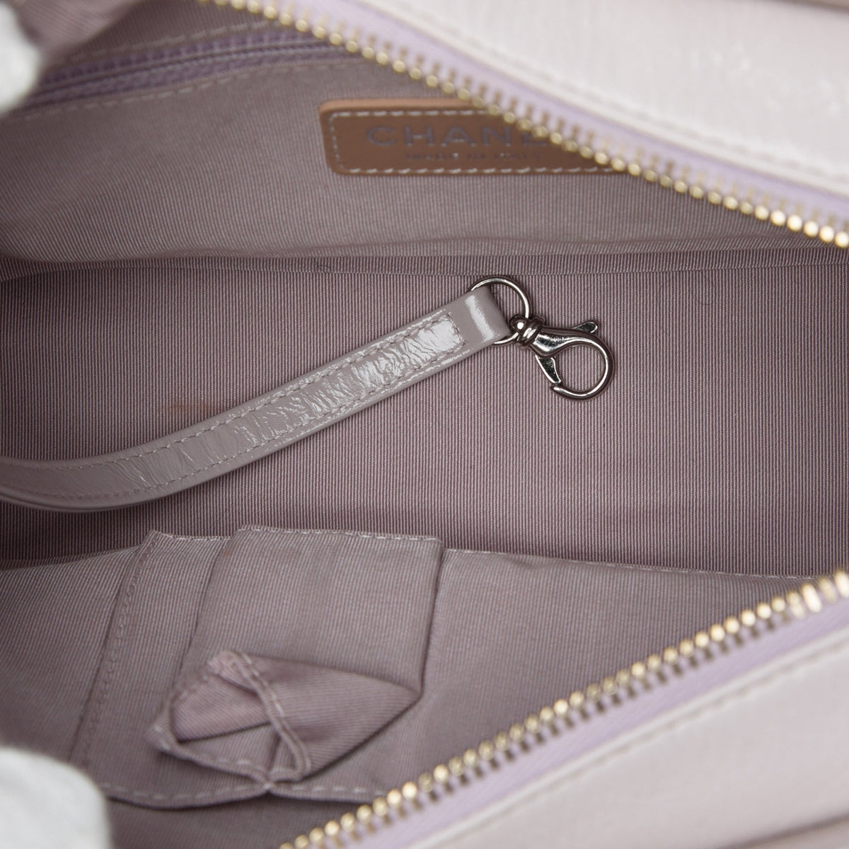 Chanel Small Quilted Aged Calfskin Gabrielle Hobo — Gray