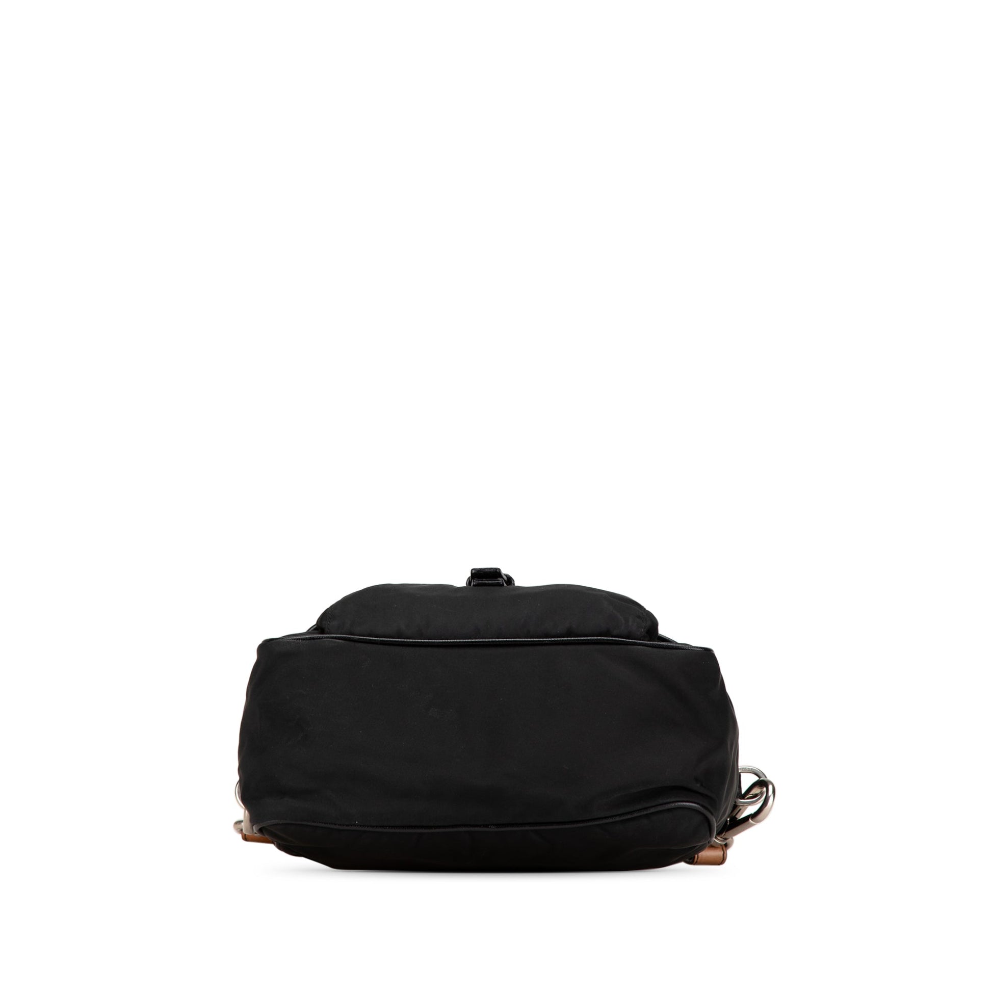 Prada Saffiano Trimmed Tessuto Shoulder Bag