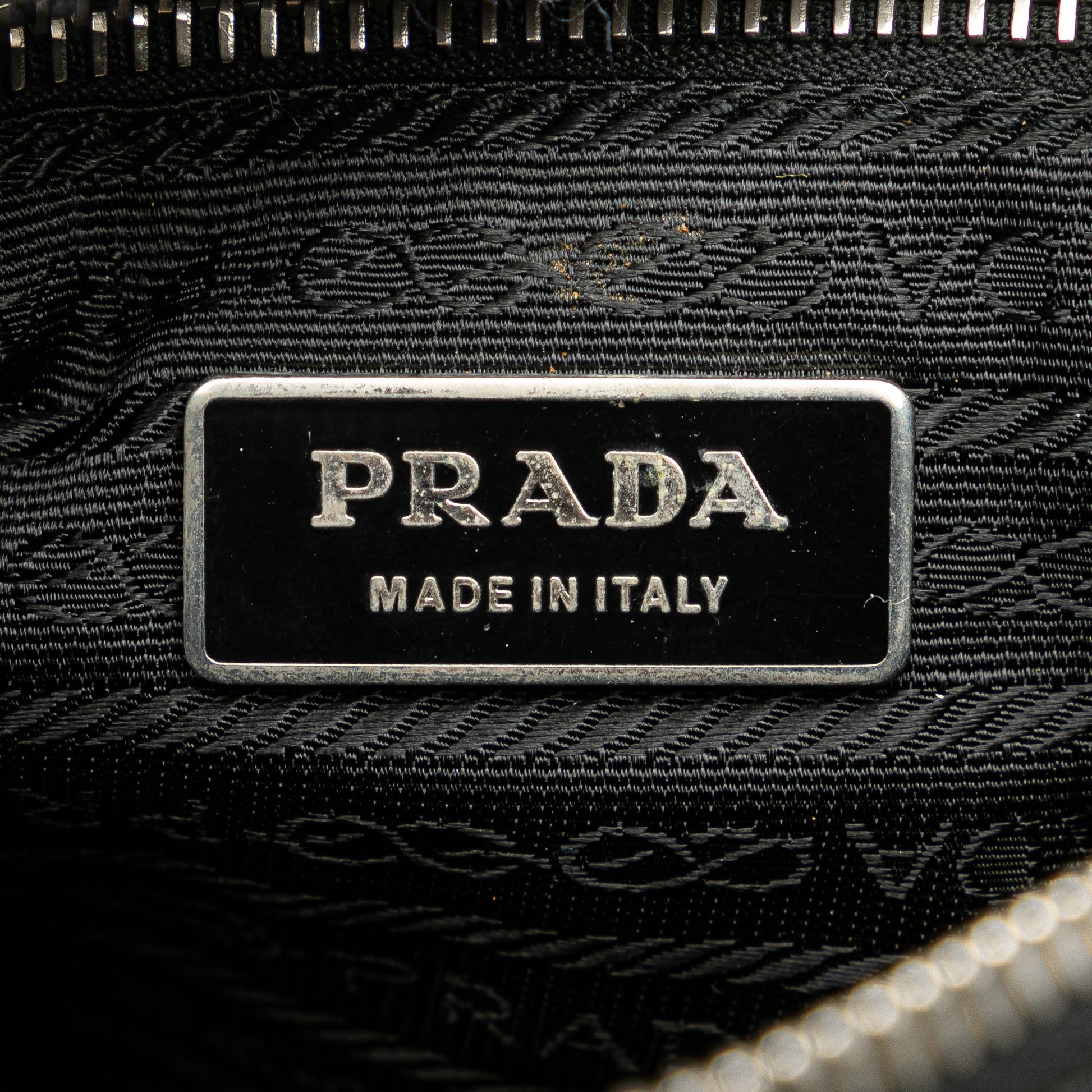 Prada Saffiano Trimmed Tessuto Shoulder Bag