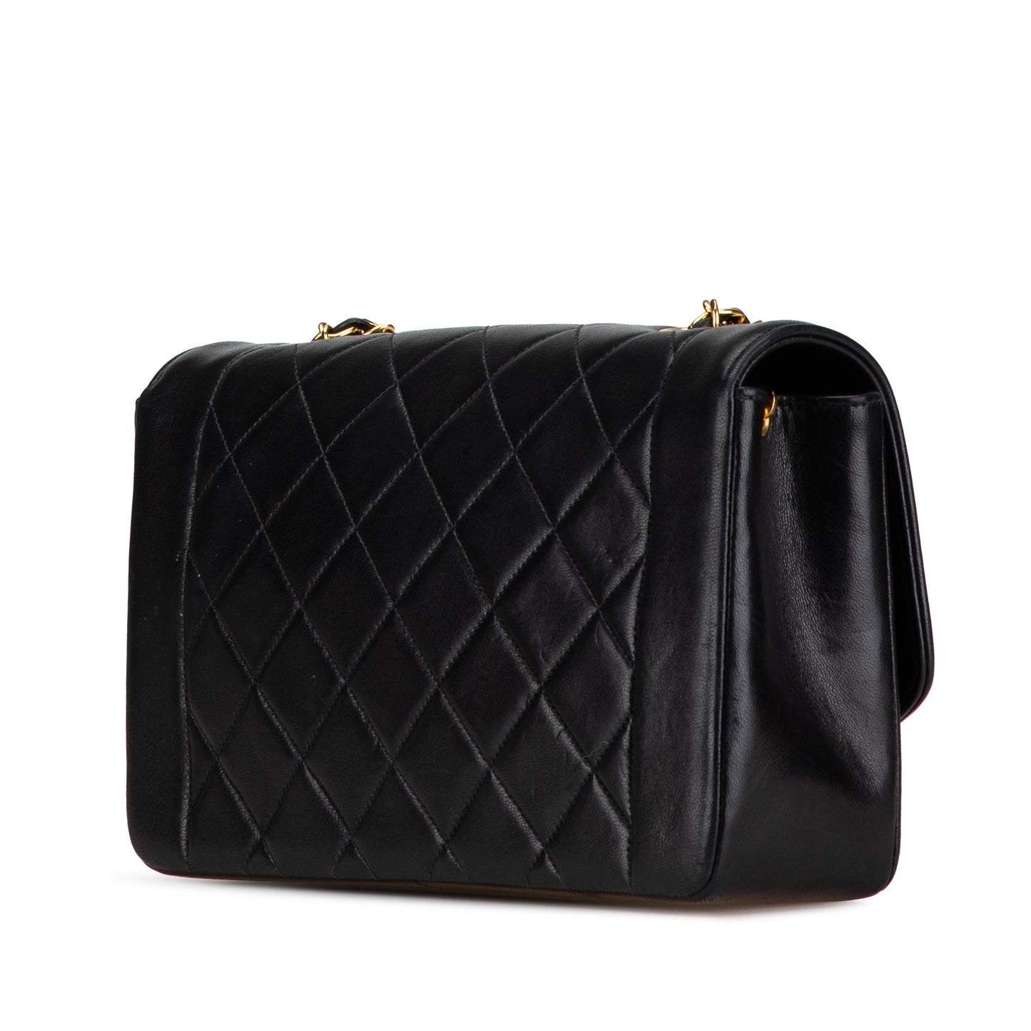 Medium Lambskin Diana Flap