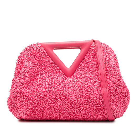 Bottega Veneta Small Boucle Curly Raffia The Point Triangle Satchel