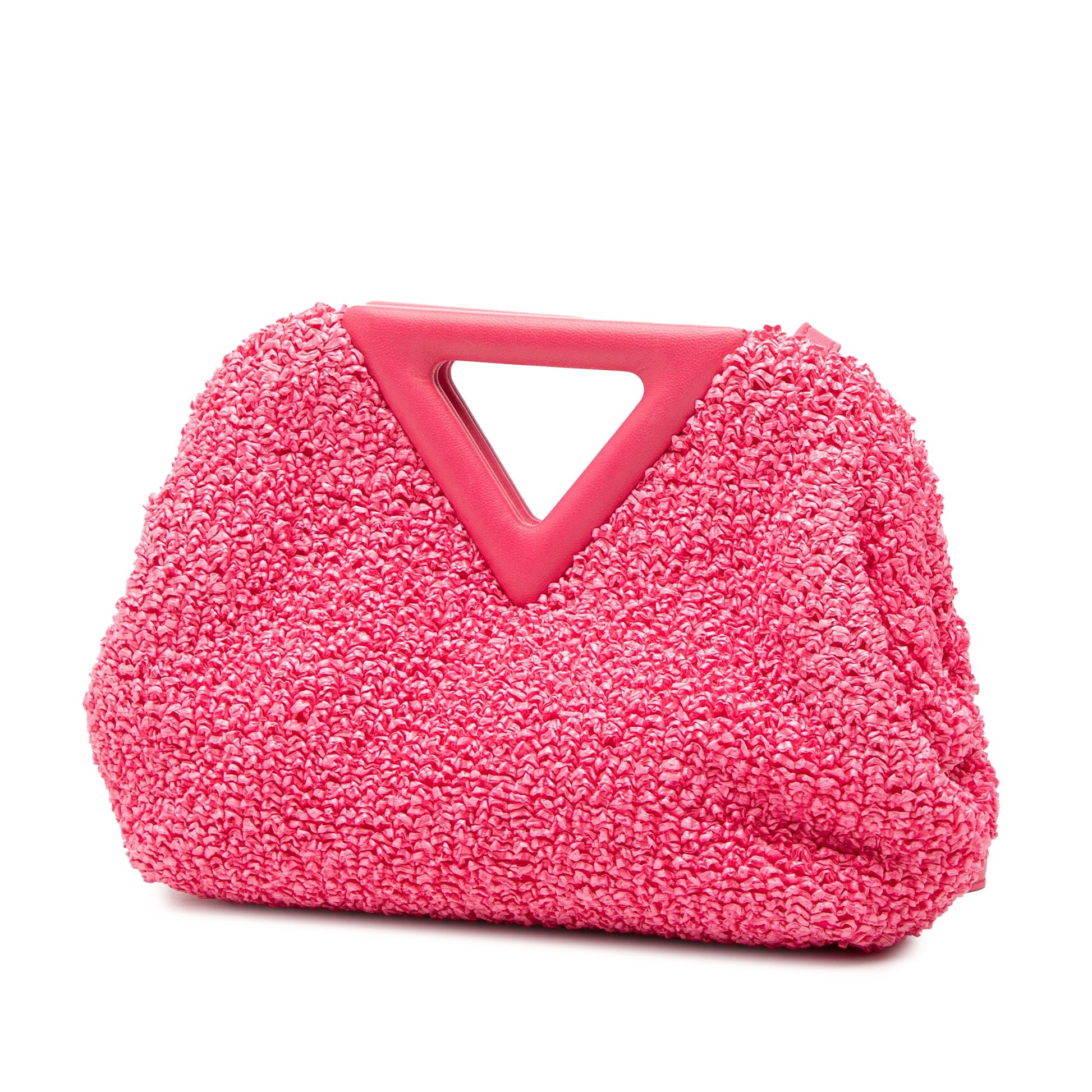 Bottega Veneta Small Boucle Curly Raffia The Point Triangle Satchel