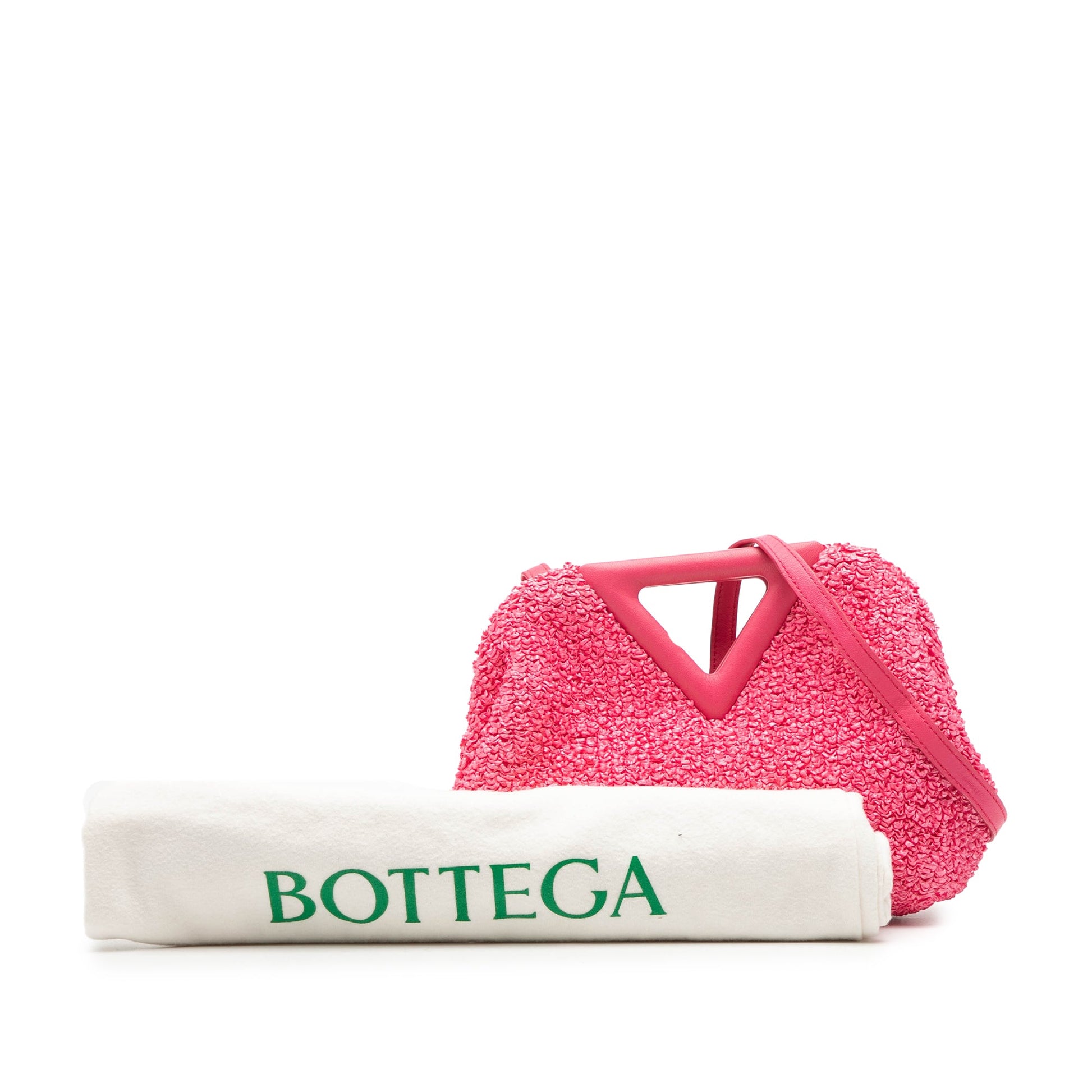 Bottega Veneta Small Boucle Curly Raffia The Point Triangle Satchel