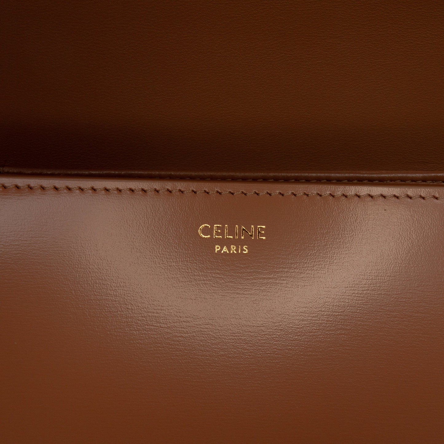 Celine Teen Shiny Calfskin Triomphe Crossbody