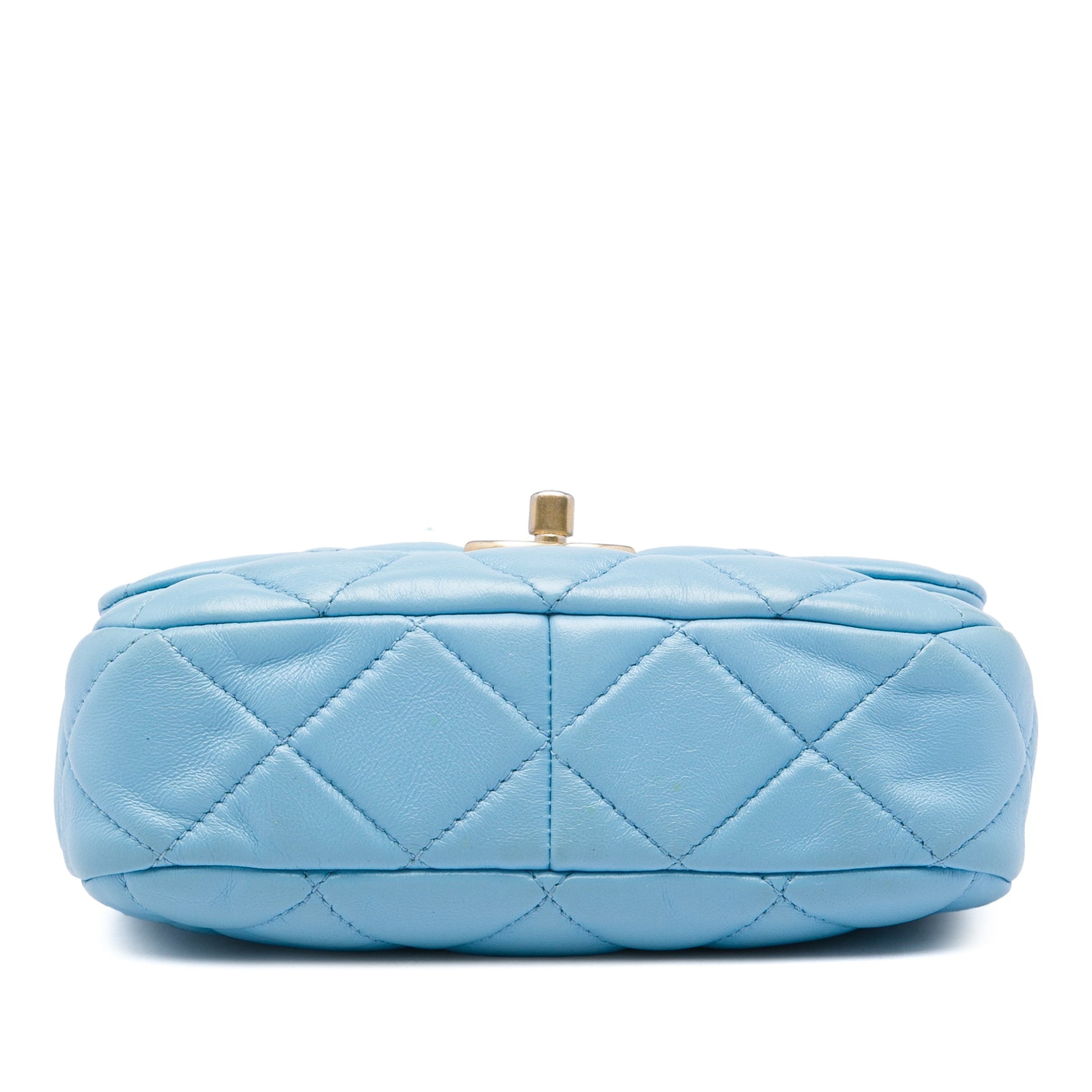 Chanel Mini Quilted Lambskin Lacquered Chain Flap