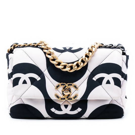 Chanel Medium Printed Silk 19 Flap