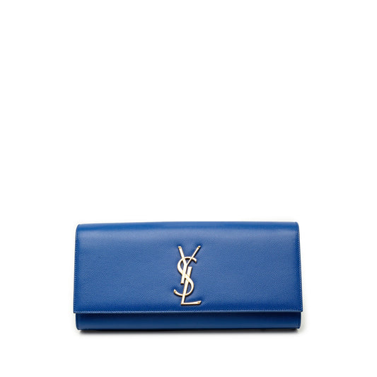 Saint Laurent Grain de Poudre Monogram Cassandre Clutch