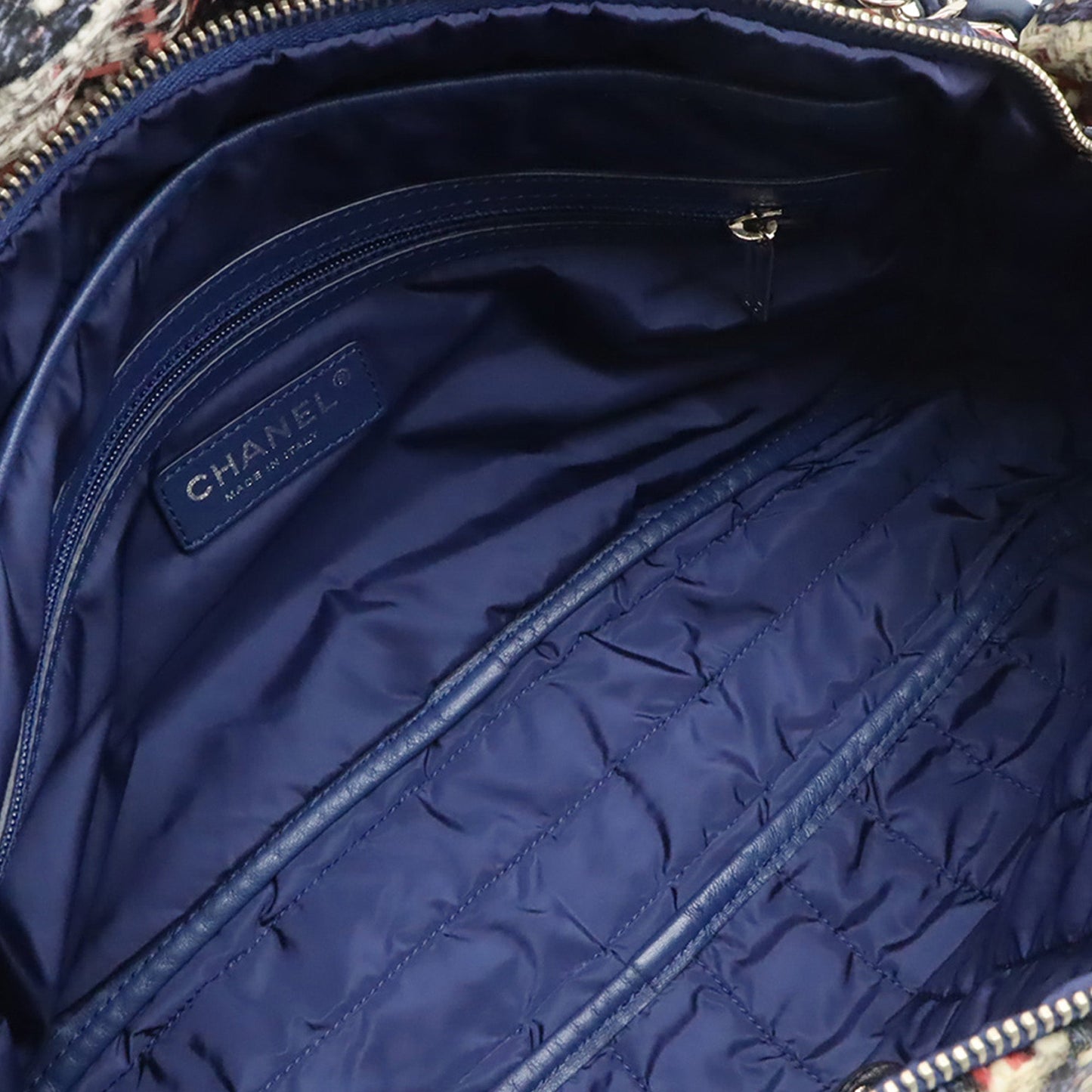Chanel CC Tweed Print Nylon Single Flap