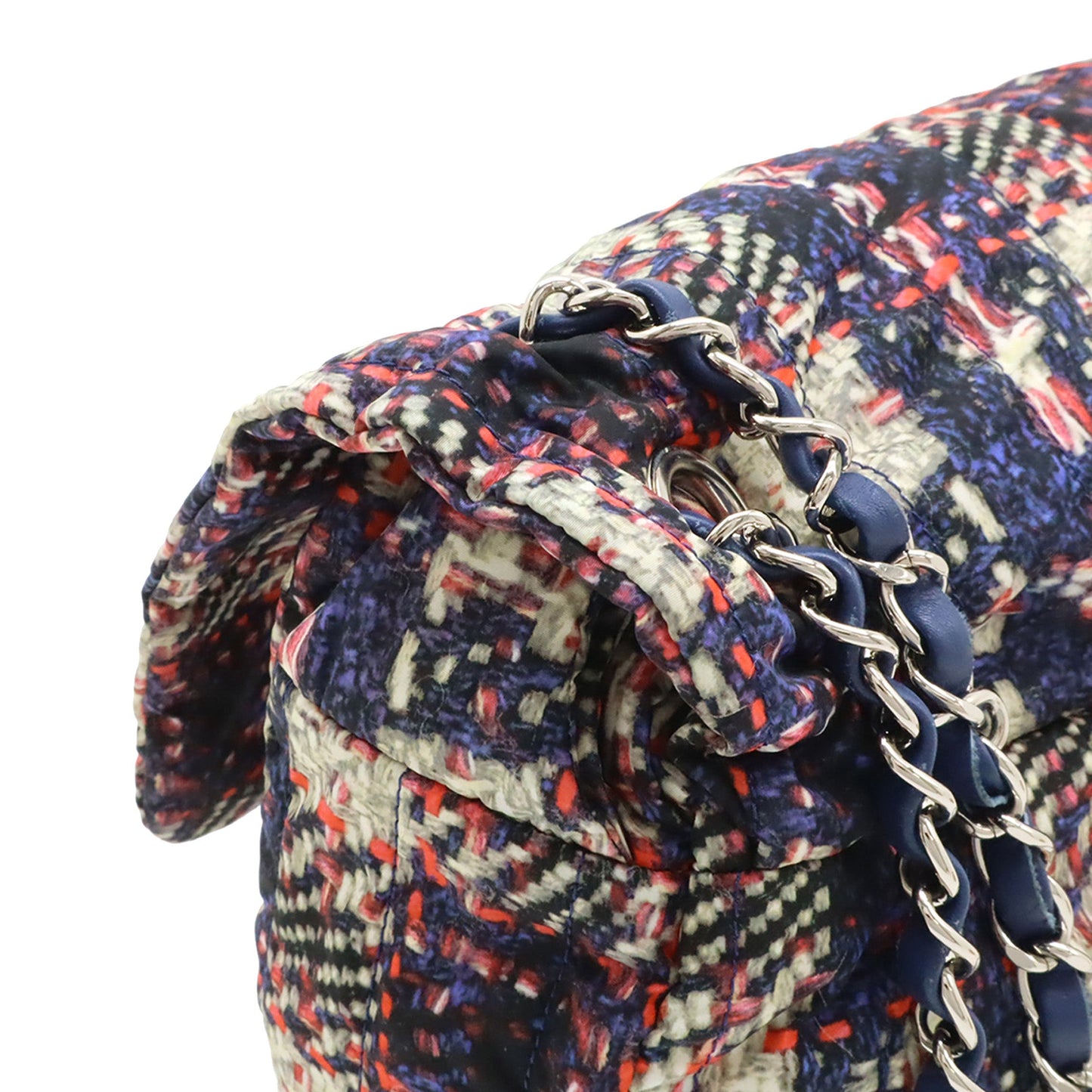 Chanel CC Tweed Print Nylon Single Flap