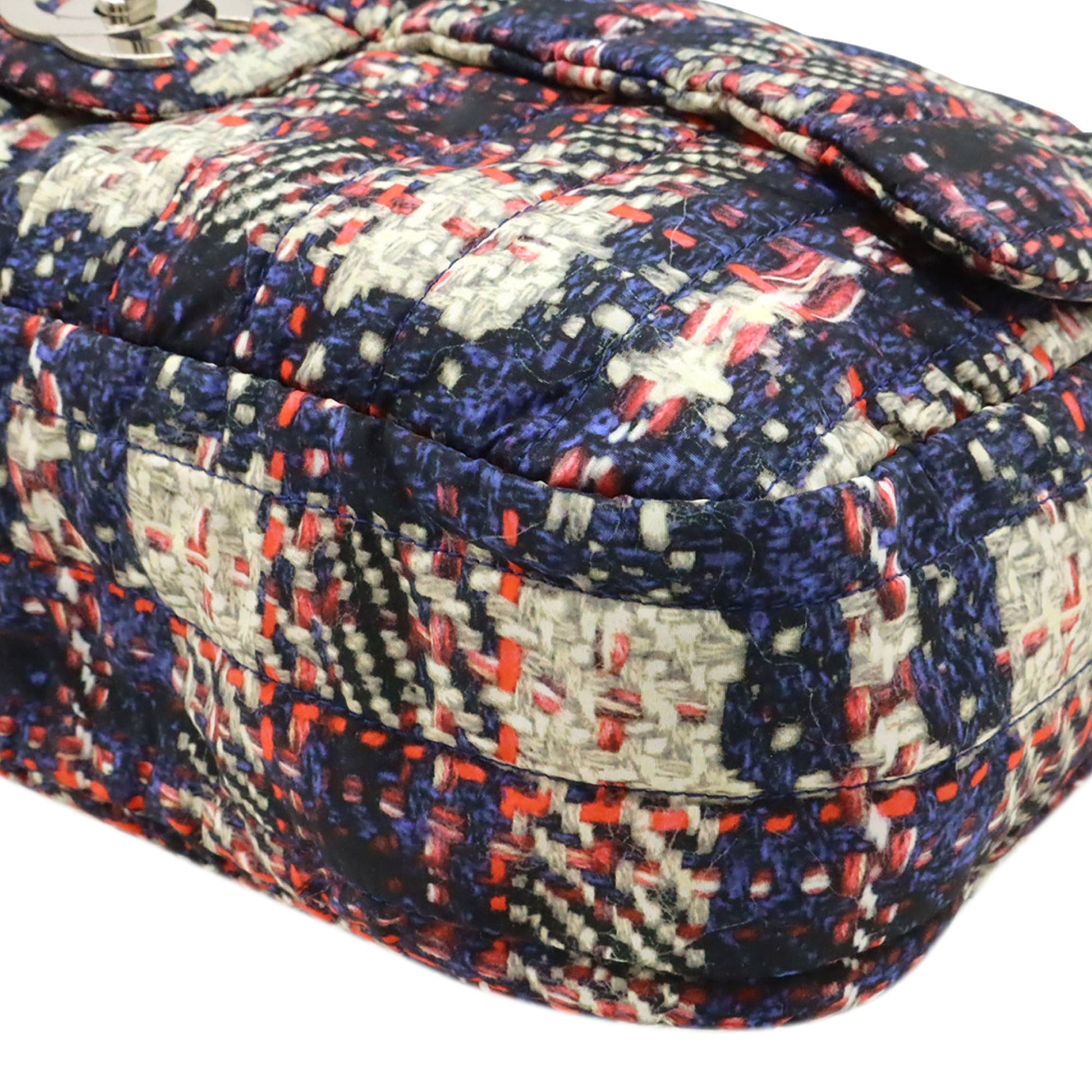 Chanel CC Tweed Print Nylon Single Flap