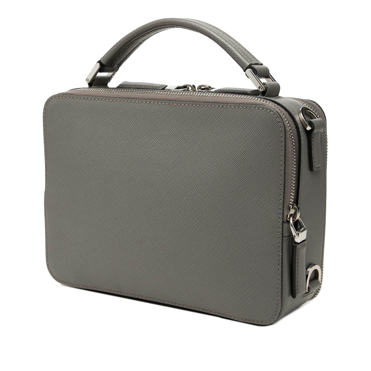 Prada Medium Saffiano Brique Bag — Gray