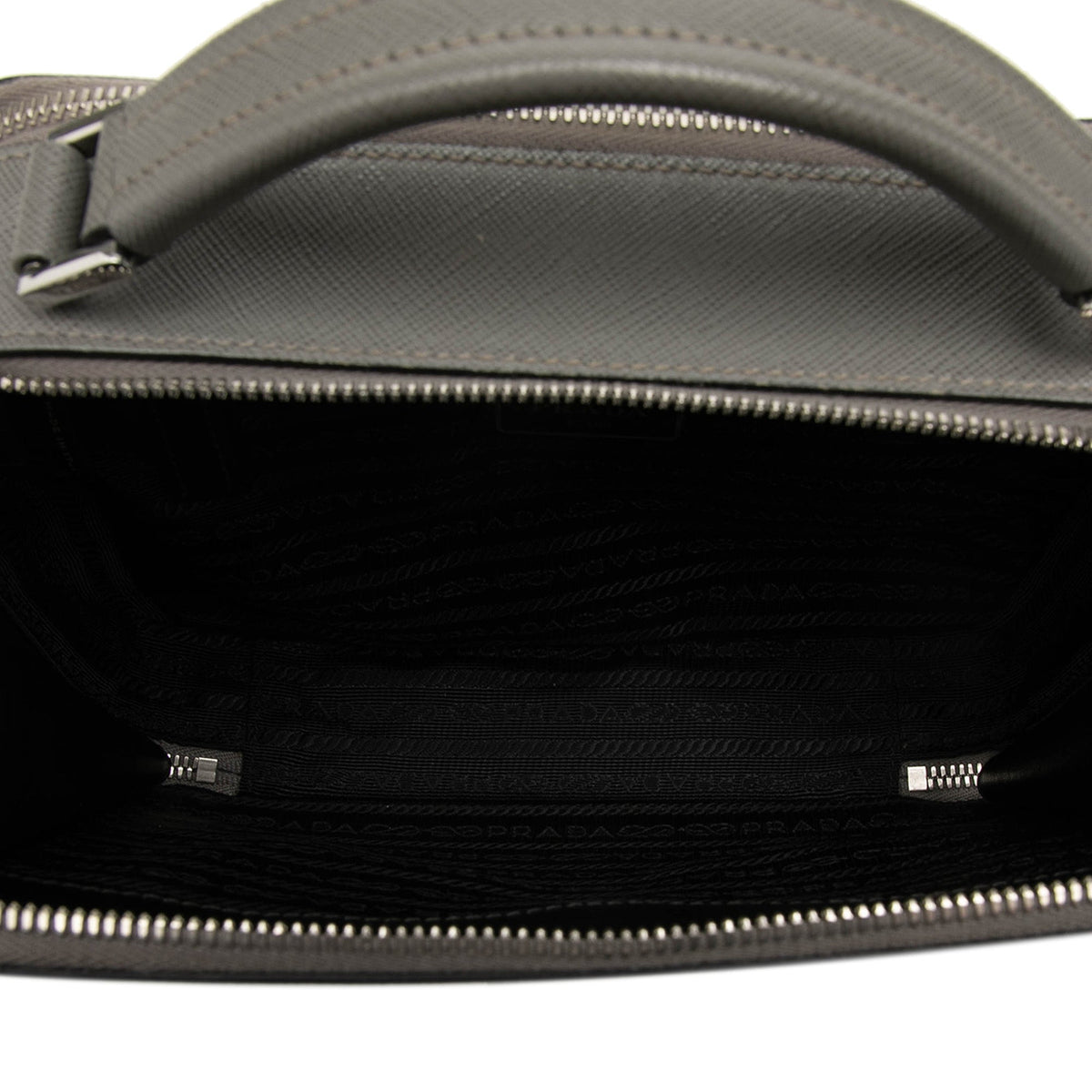 Prada Medium Saffiano Brique Bag — Gray