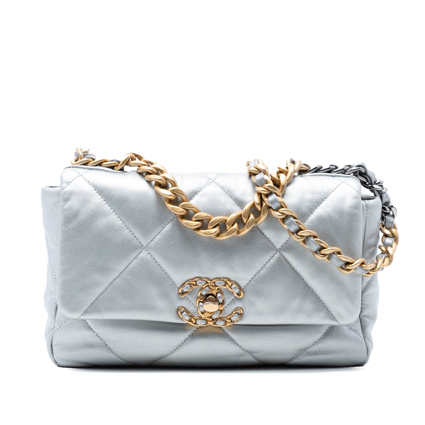 Medium Metallic Lambskin 19 Flap