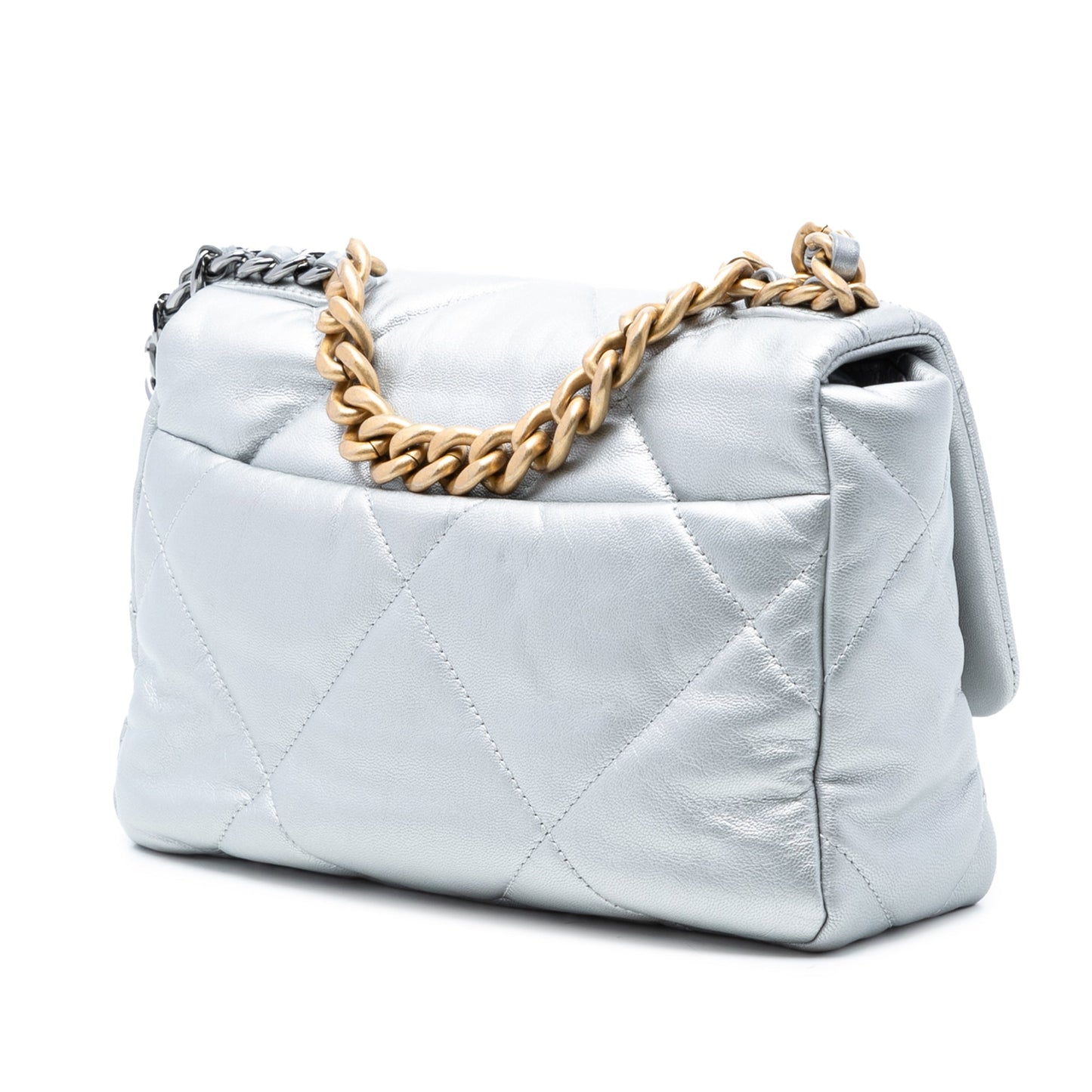 Medium Metallic Lambskin 19 Flap