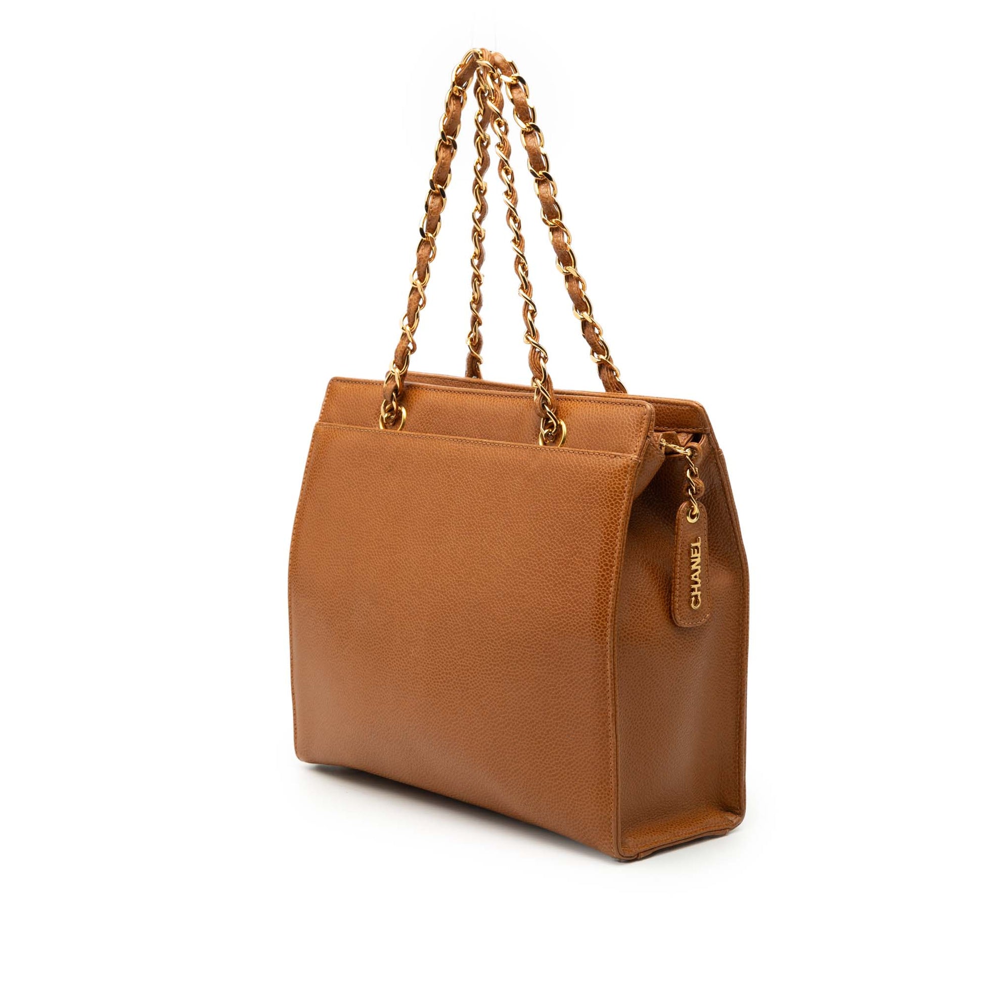 Chanel CC Caviar Chain Turn Lock Tote