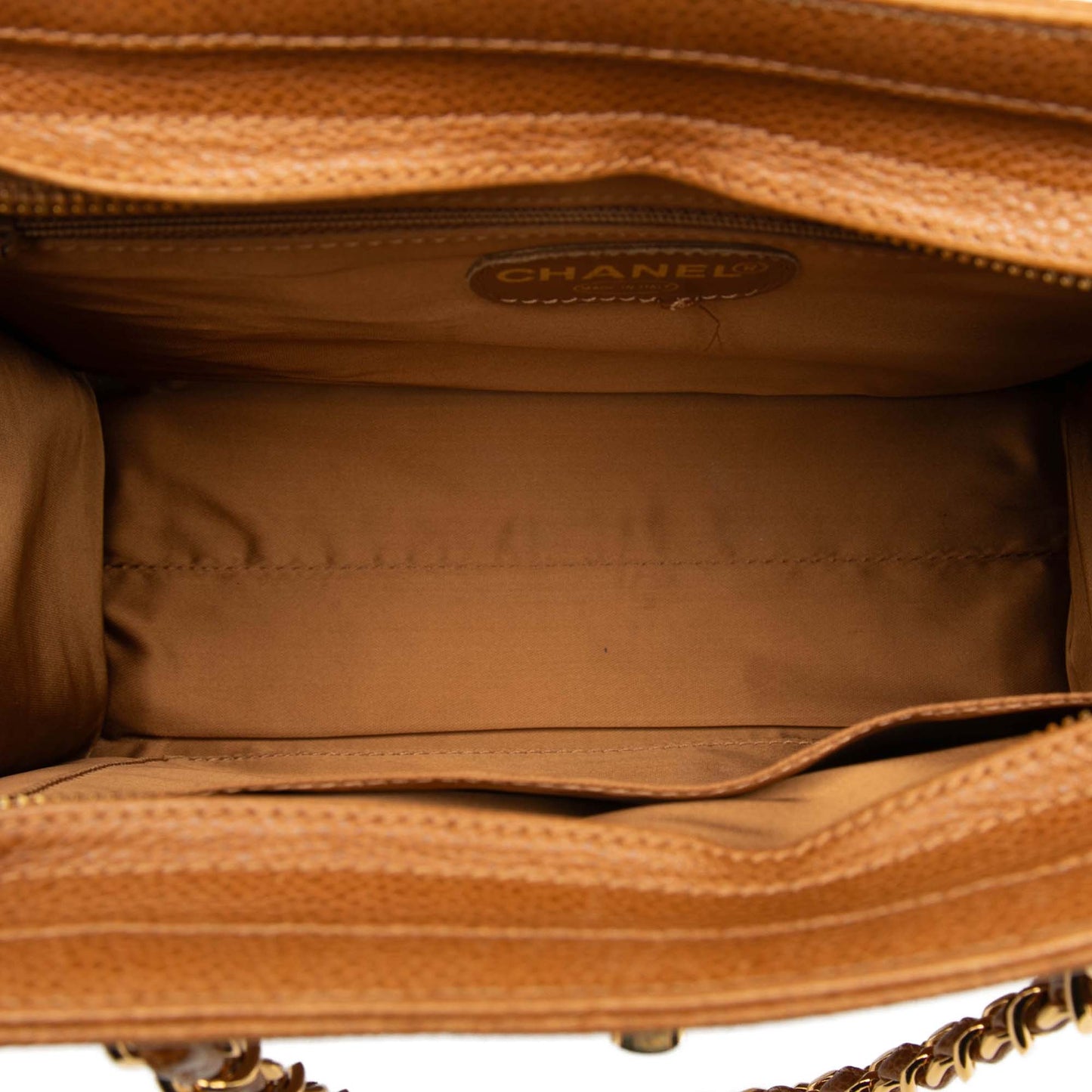 Chanel CC Caviar Chain Turn Lock Tote