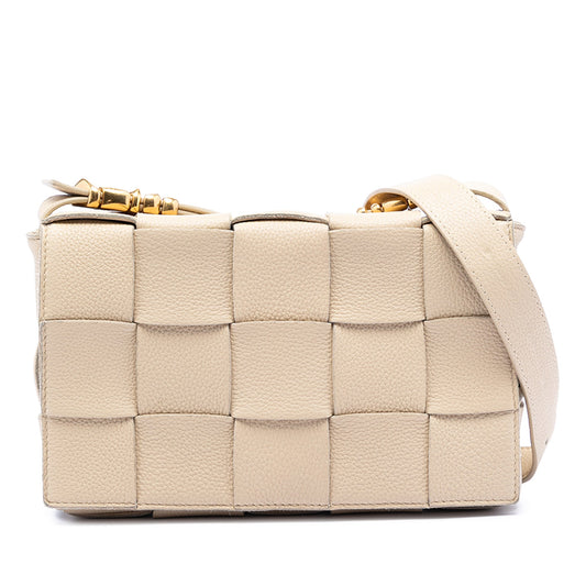Bottega Veneta Grained Calfskin Intrecciato Cassette Crossbody