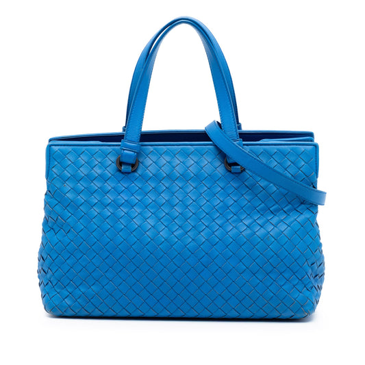 Small Nappa Intrecciato Accordion Satchel