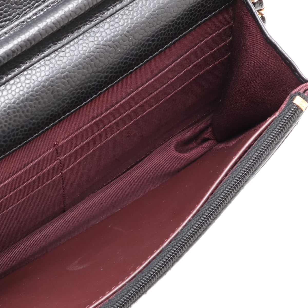 Chanel Classic Caviar Wallet On Chain — Black