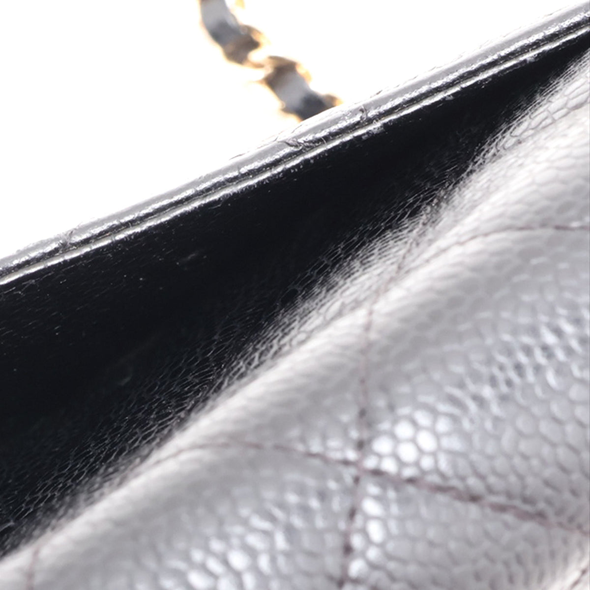 Chanel Classic Caviar Wallet On Chain — Black