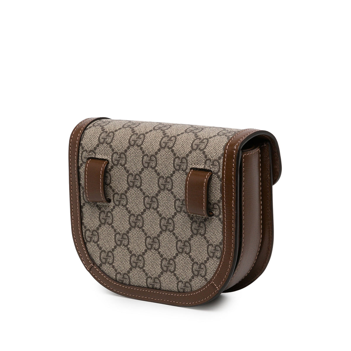 Gucci GG Supreme Horsebit 1955 Rounded Belt Bag — Beige