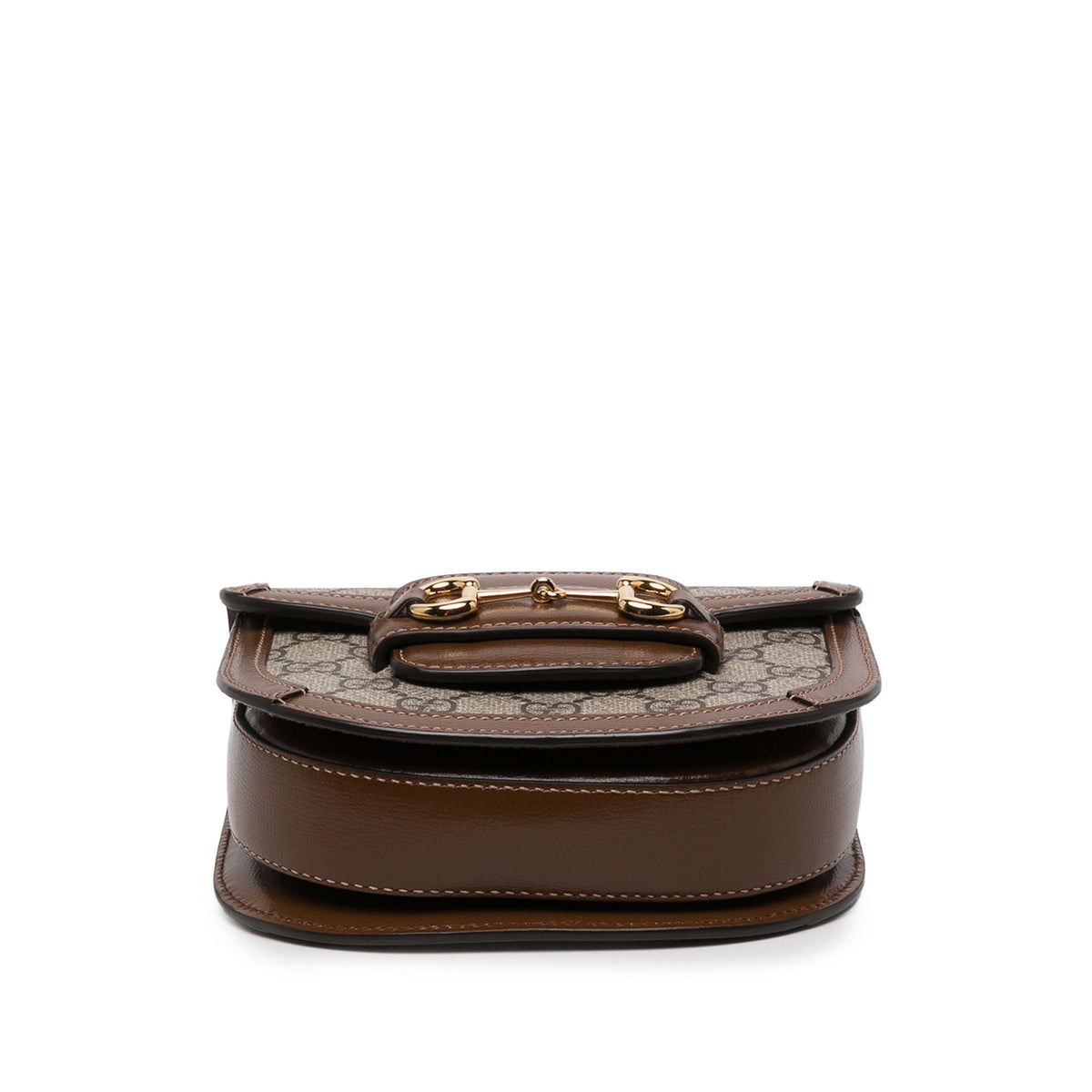 Gucci GG Supreme Horsebit 1955 Rounded Belt Bag — Beige