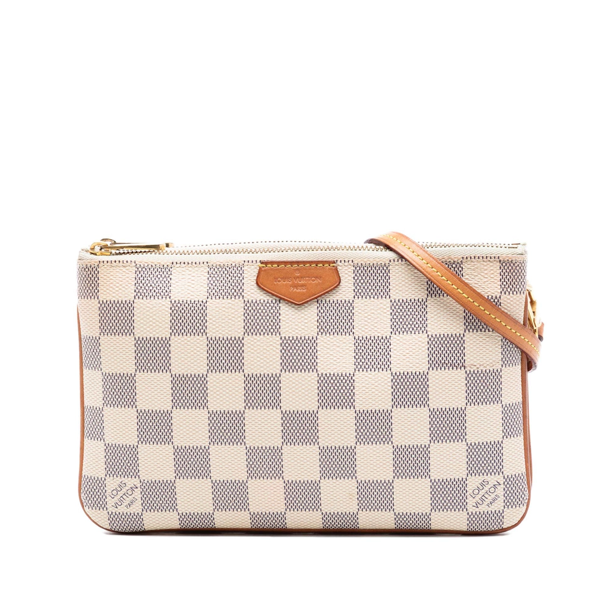 Louis Vuitton Damier Azur Double Zip Pochette