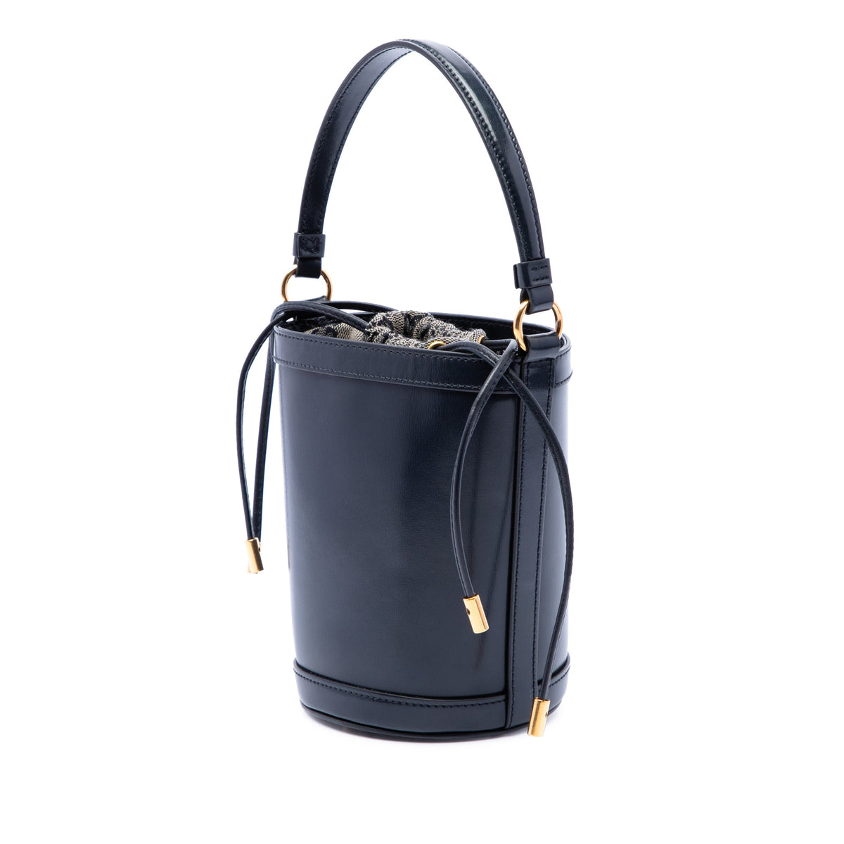 Gucci Mini Calfskin Ophidia Bucket Bag — Black