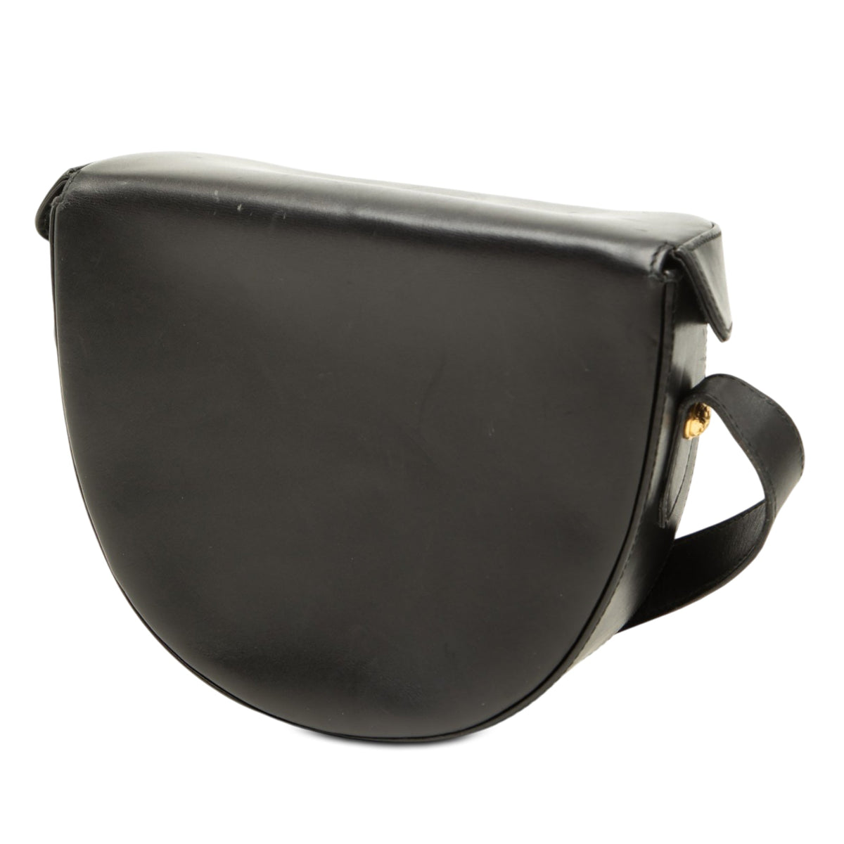 Ferragamo Leather Half Moon Crossbody — Black