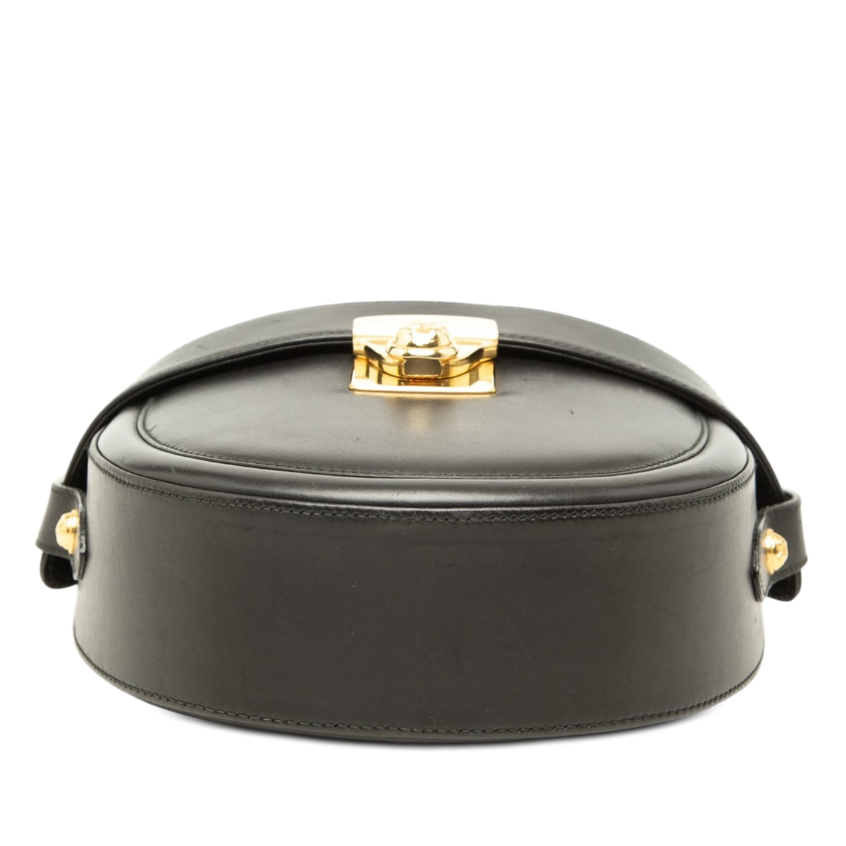 Ferragamo Leather Half Moon Crossbody — Black